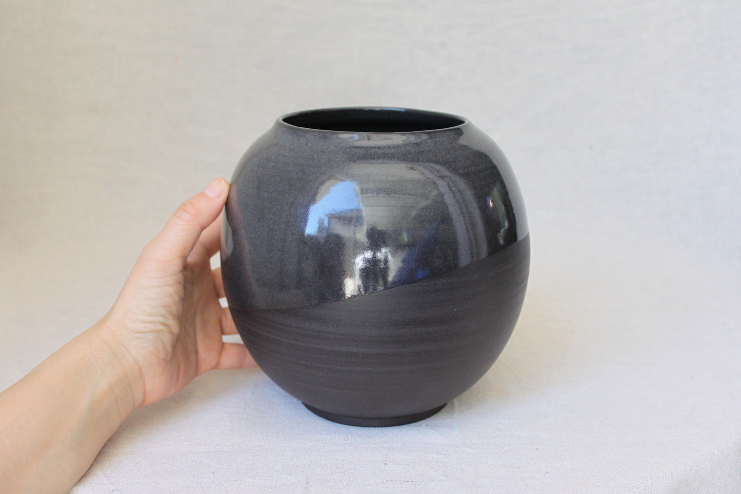 Handmade Ceramic Round Vase / Round Jar