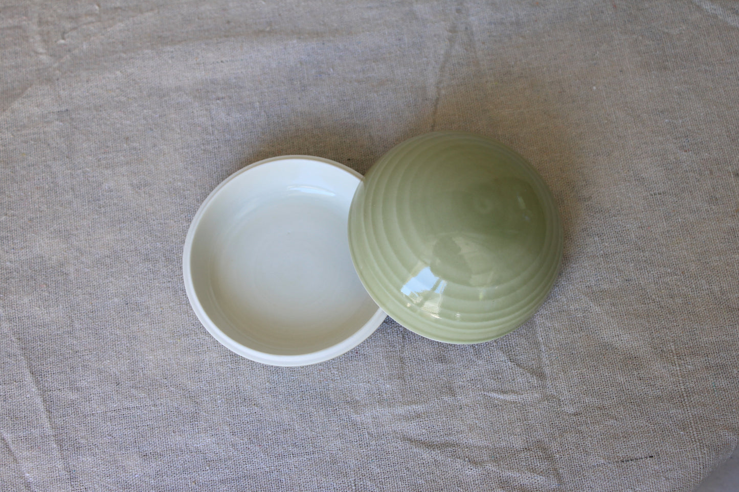 Handmade porcelain trinket box / lidded jar / jewelry box