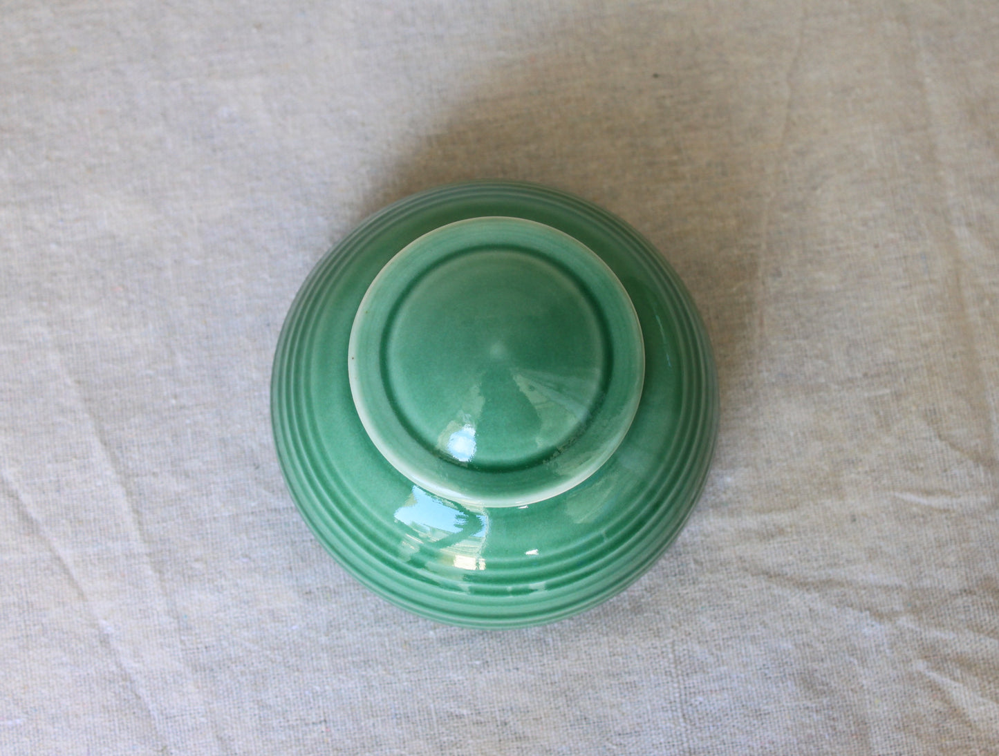 Handmade Celadon Green Ceramic Jar with Lid: Food-Safe Porcelain