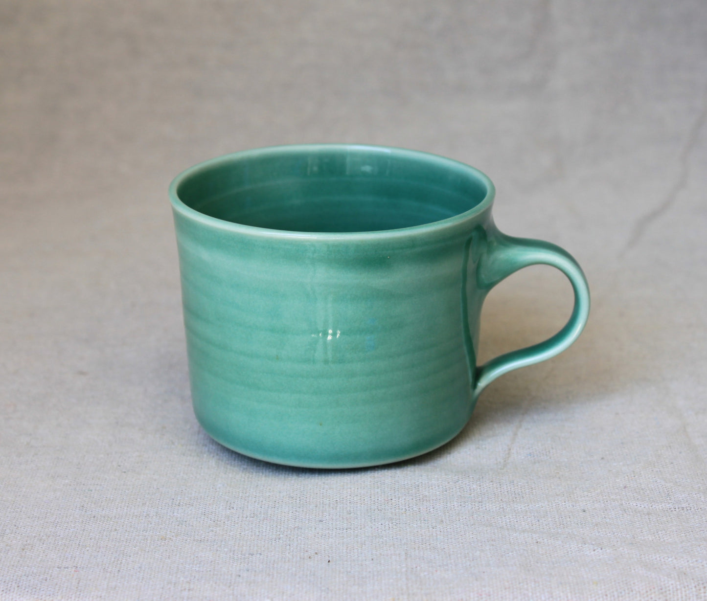 Handmade Porcelain Coffee Mug with Saucer