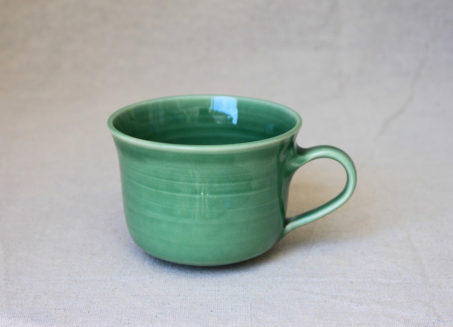 Handmade Porcelain Coffee Mug with Saucer