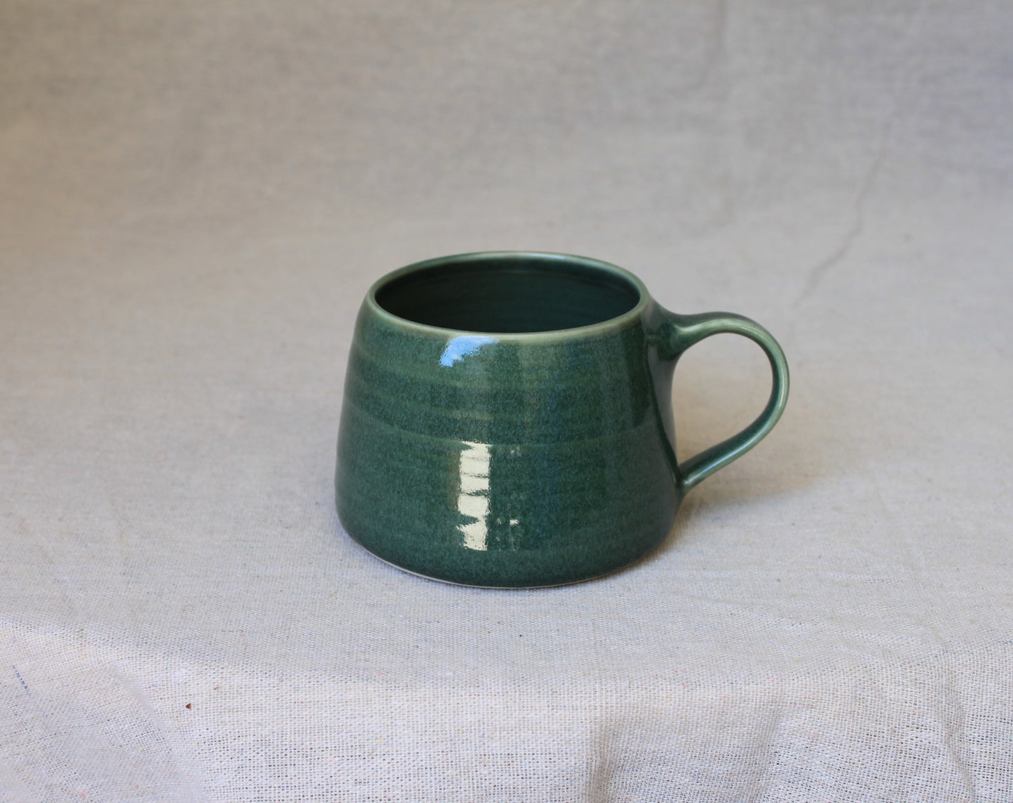 Handmade Porcelain Coffee Mug with Saucer