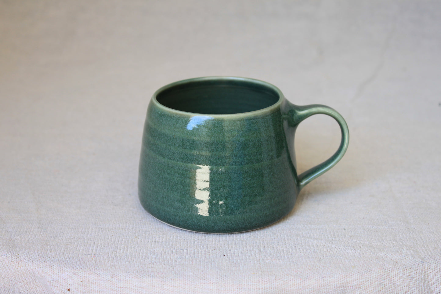 Handmade Porcelain Coffee Mug with Saucer