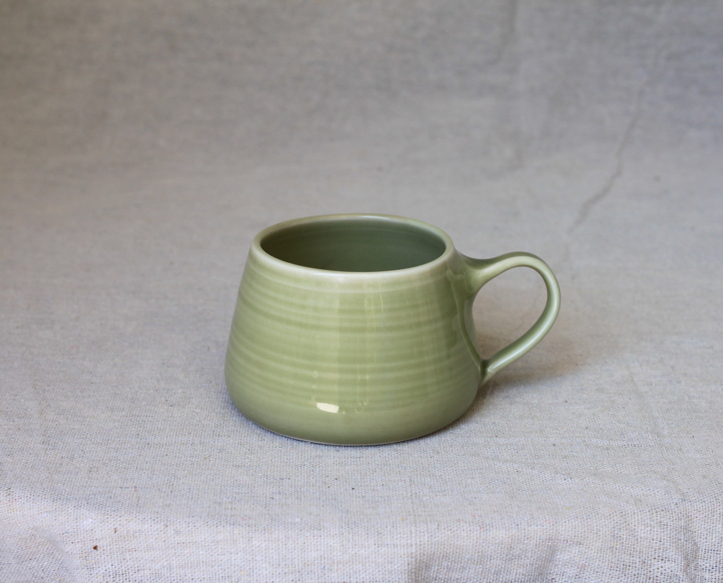 Handmade Porcelain Coffee Mug with Saucer