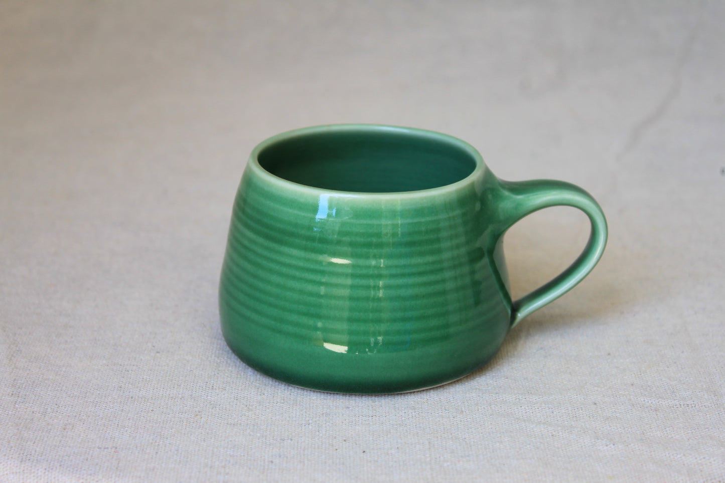 Handmade Porcelain Coffee Mug with Saucer