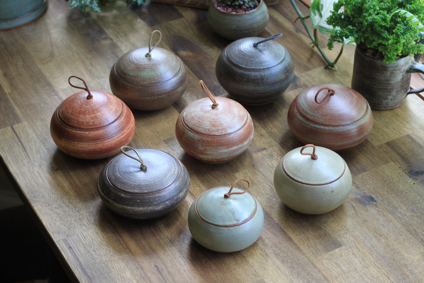 Handmade Ceramic Lidded Jar / trinket box / jewelry box