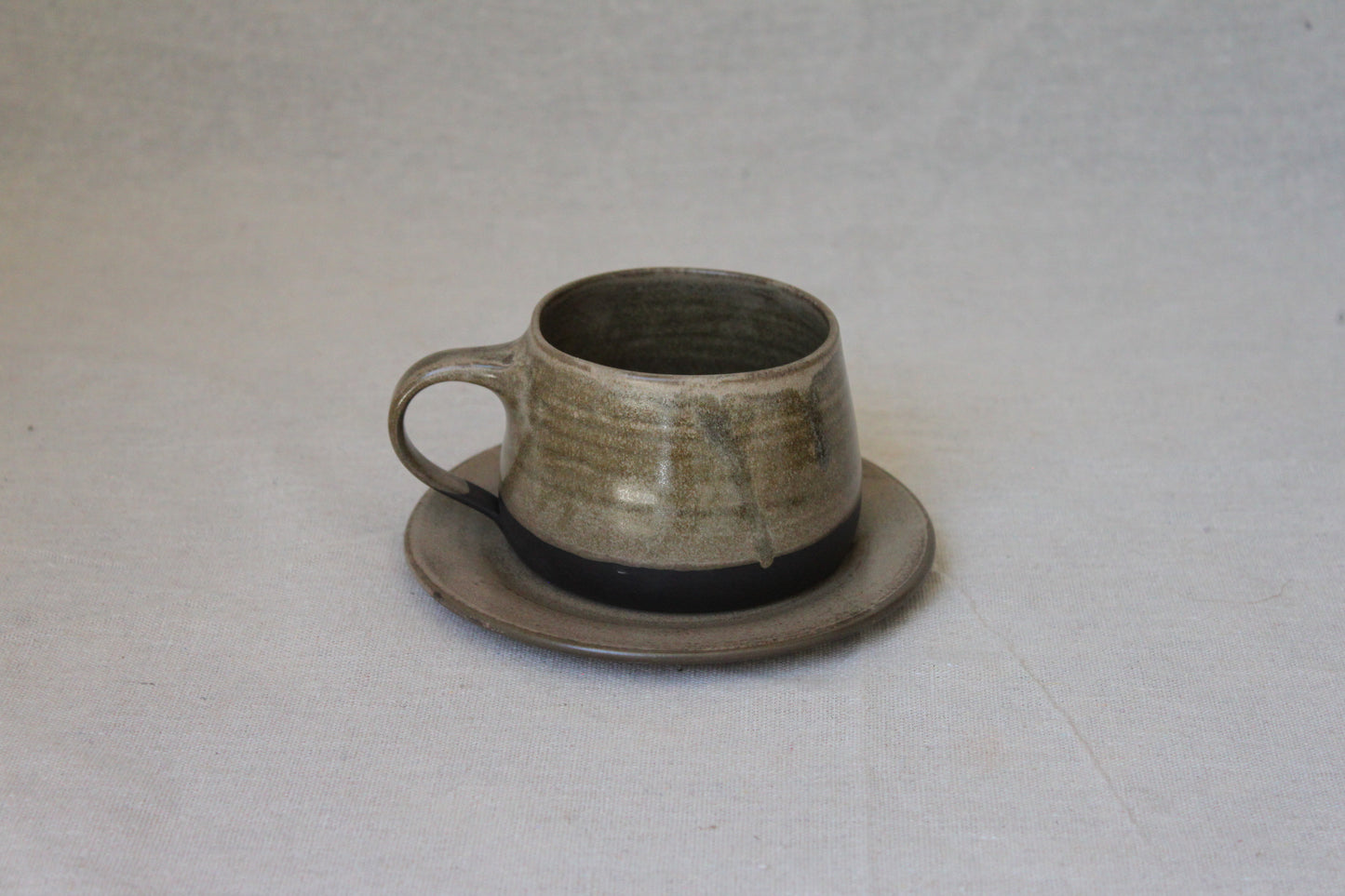 Handmade Ceramic Coffee Mug with saucer