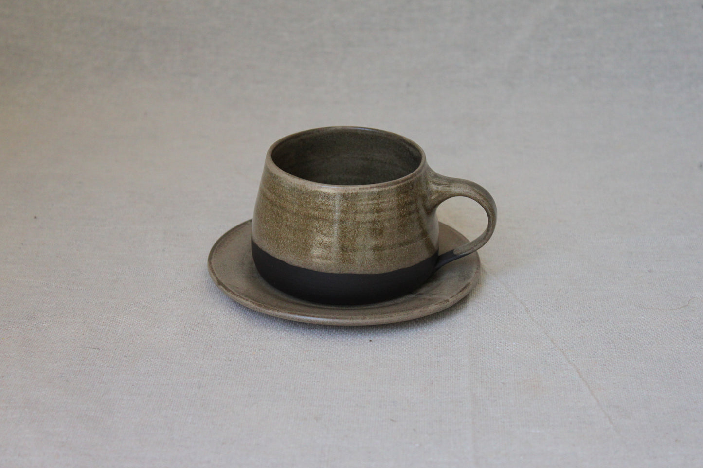 Handmade Ceramic Coffee Mug with saucer