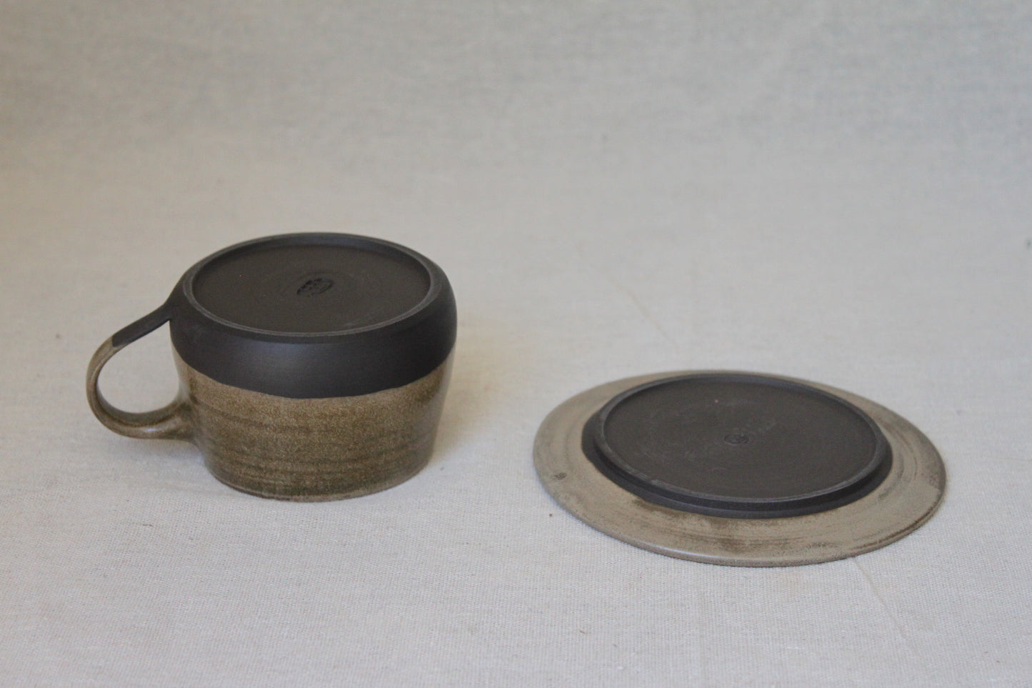 Handmade Ceramic Coffee Mug with saucer