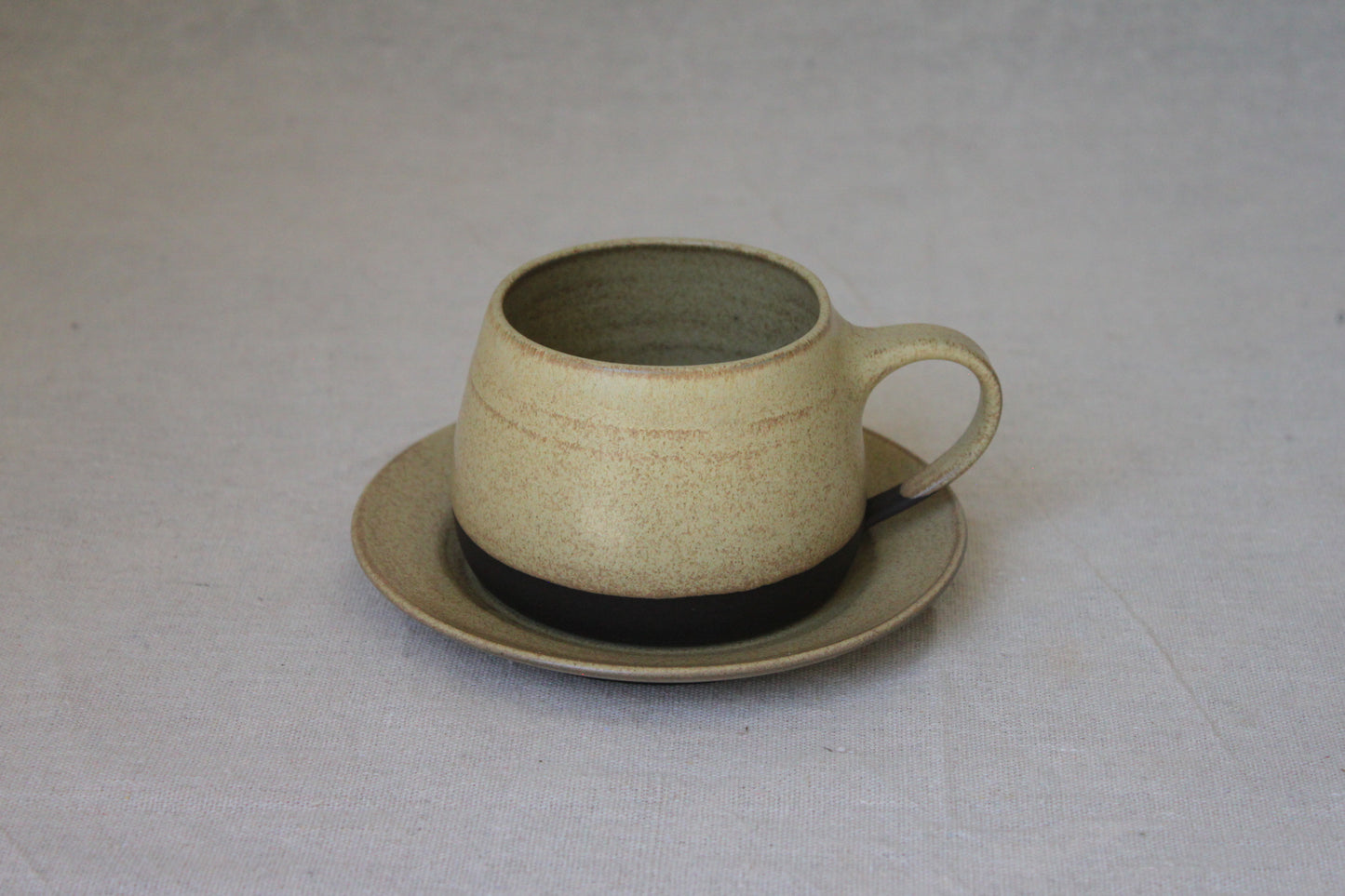 Handmade Ceramic Coffee Mug with saucer