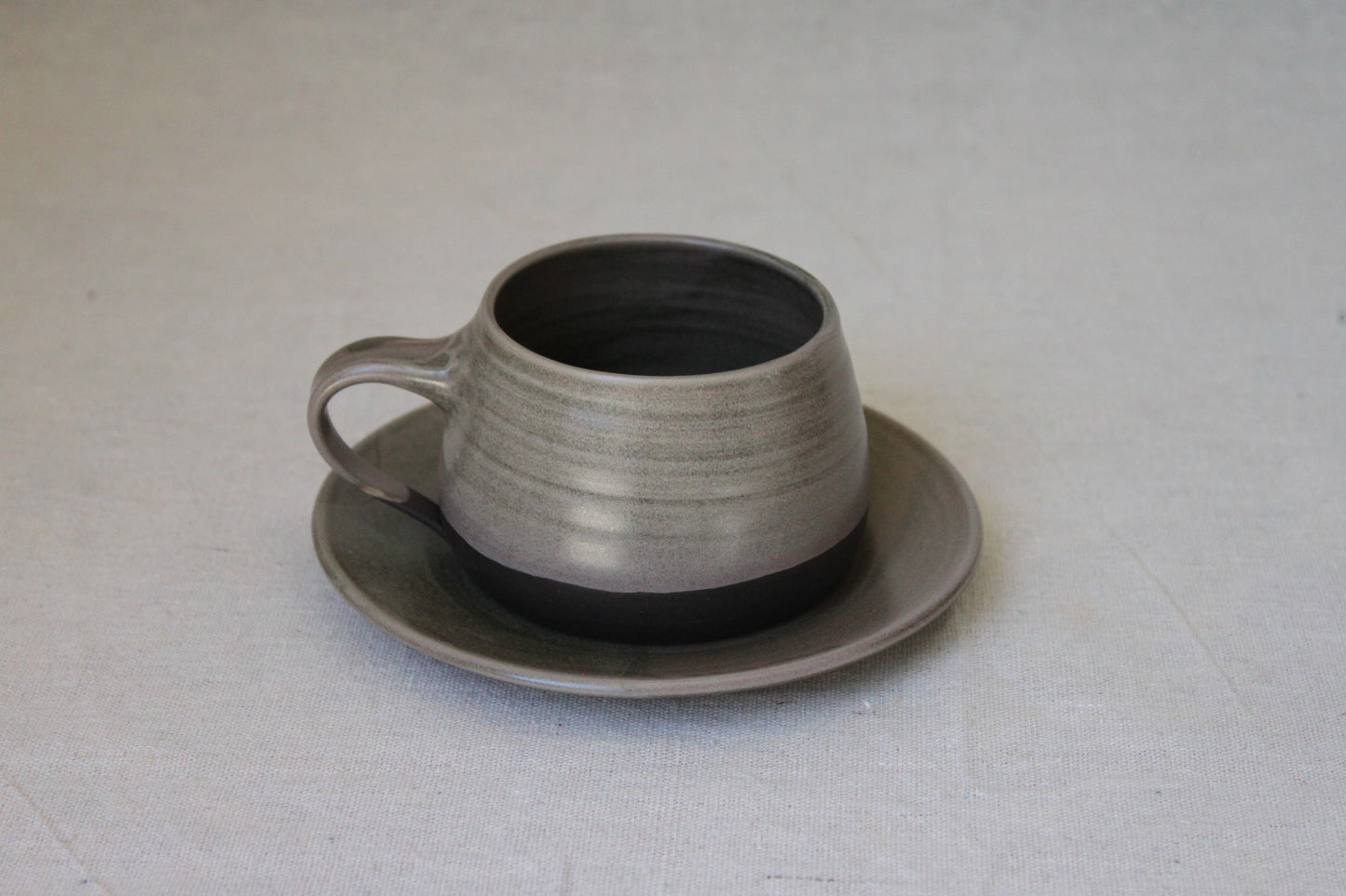 Handmade Ceramic Coffee Mug with saucer