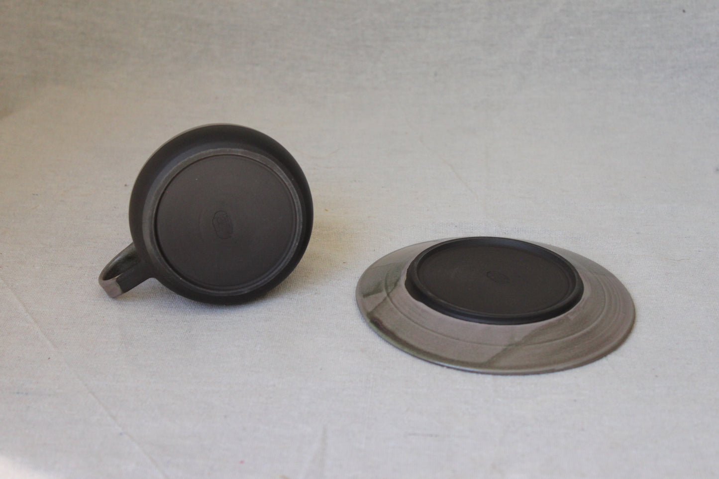 Handmade Ceramic Coffee Mug with saucer
