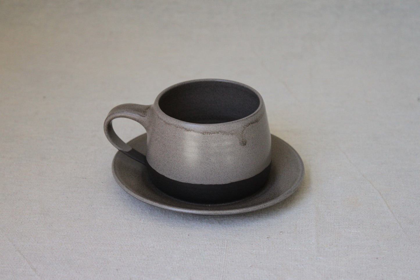 Handmade Ceramic Coffee Mug with saucer