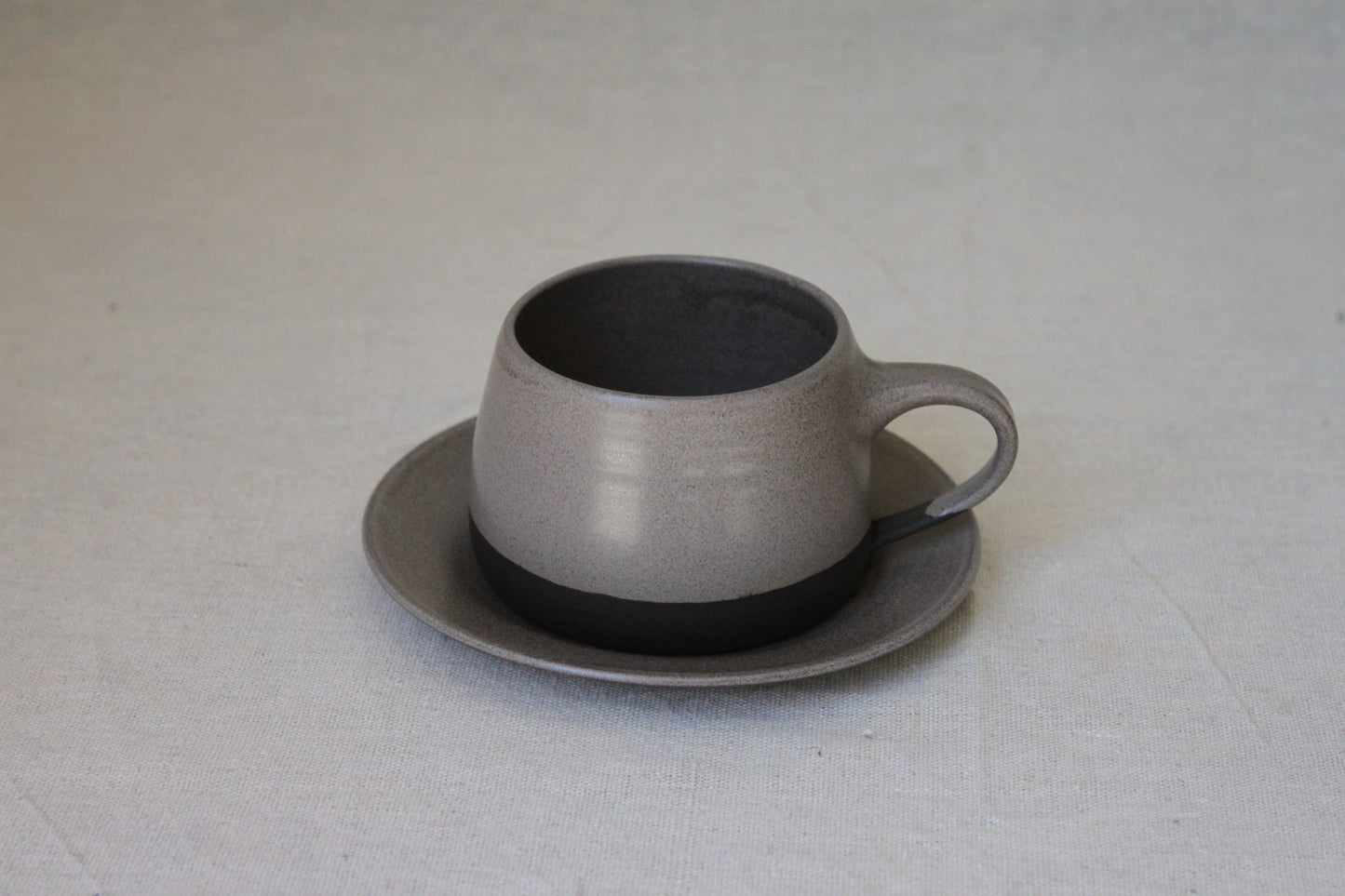 Handmade Ceramic Coffee Mug with saucer