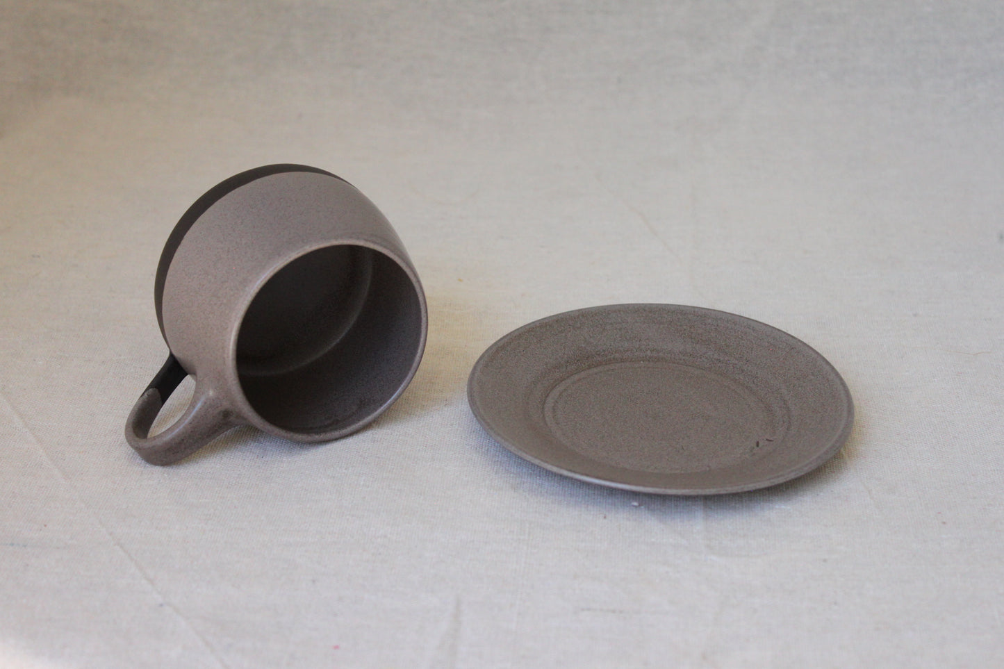 Handmade Ceramic Coffee Mug with saucer