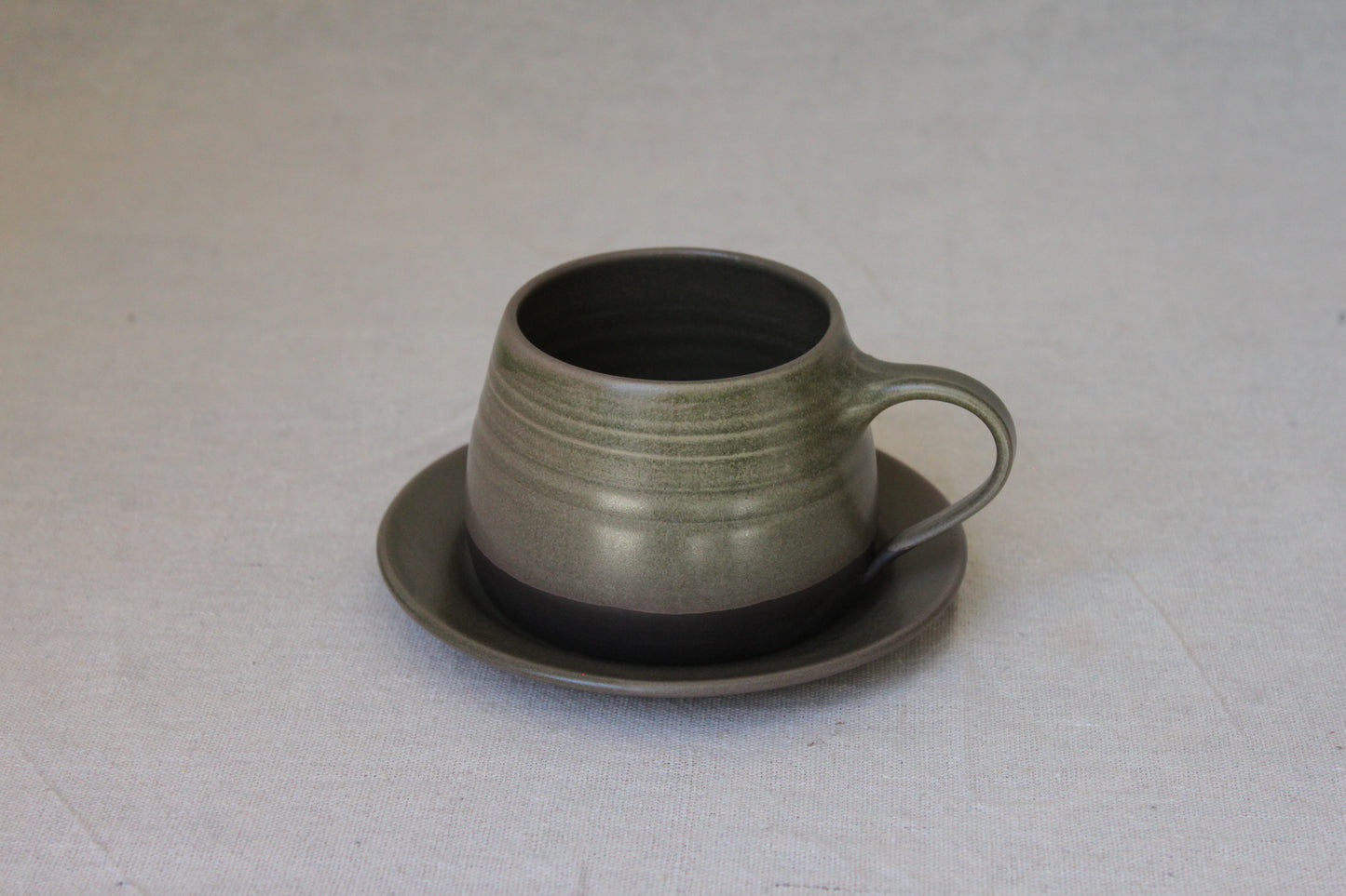 Handmade Ceramic Coffee Mug with saucer